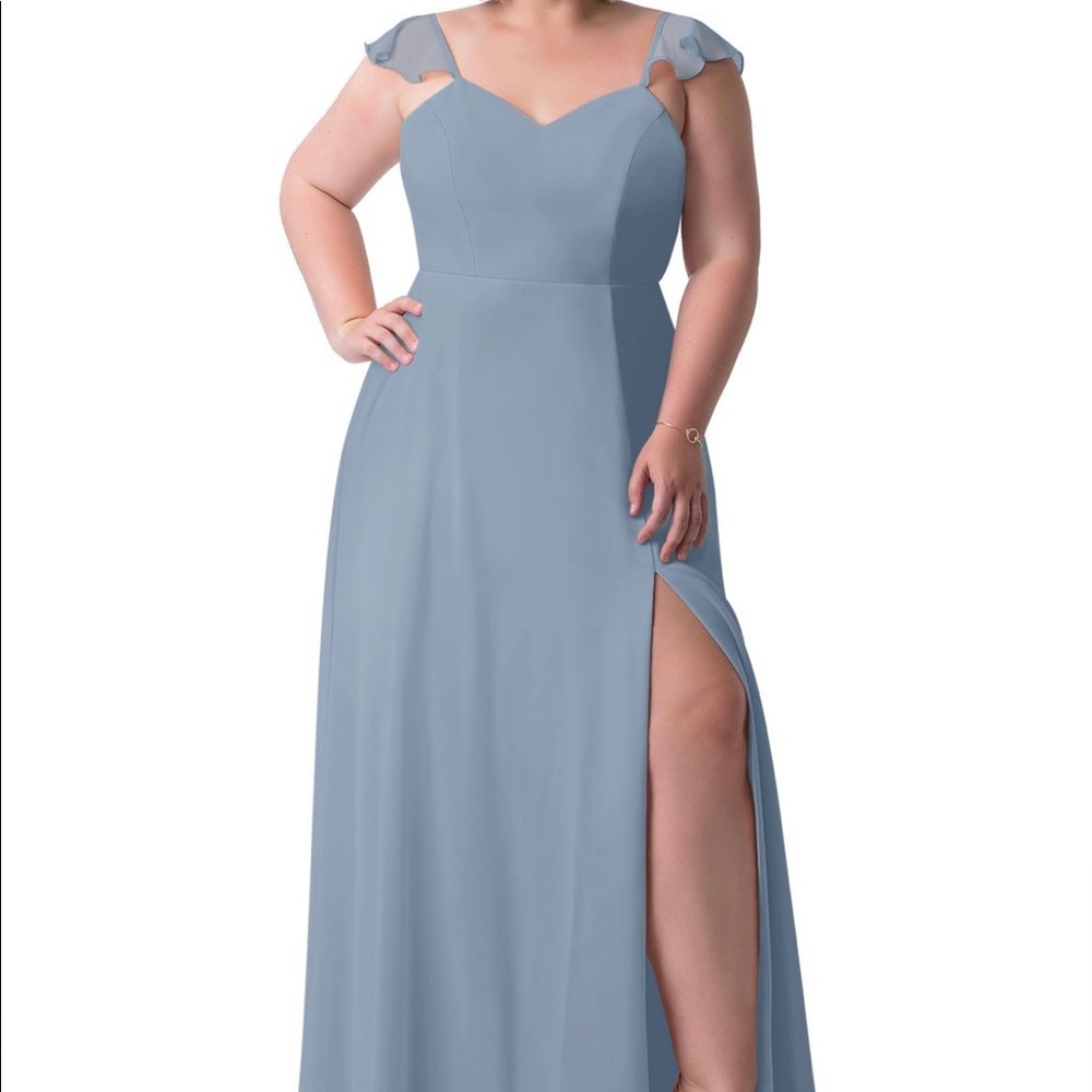 Dusty Blue AZAZIE EVERETT Bridesmaid Dress, size A18